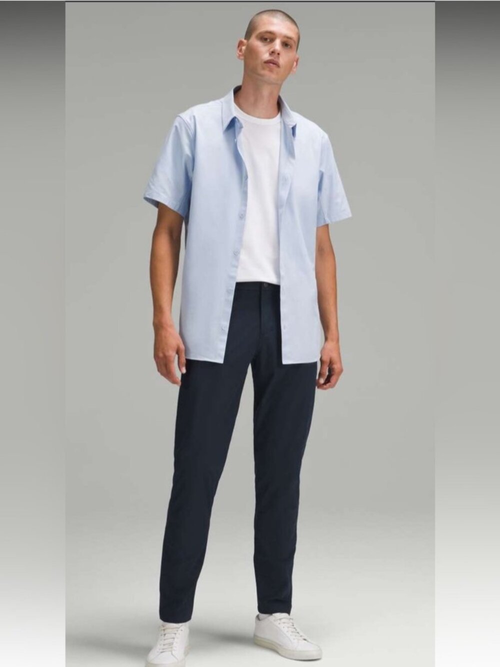 Lululemon ABC Slim-Fit Pant 30" Men 34 True Navy Warpstreme Office Golf 2024